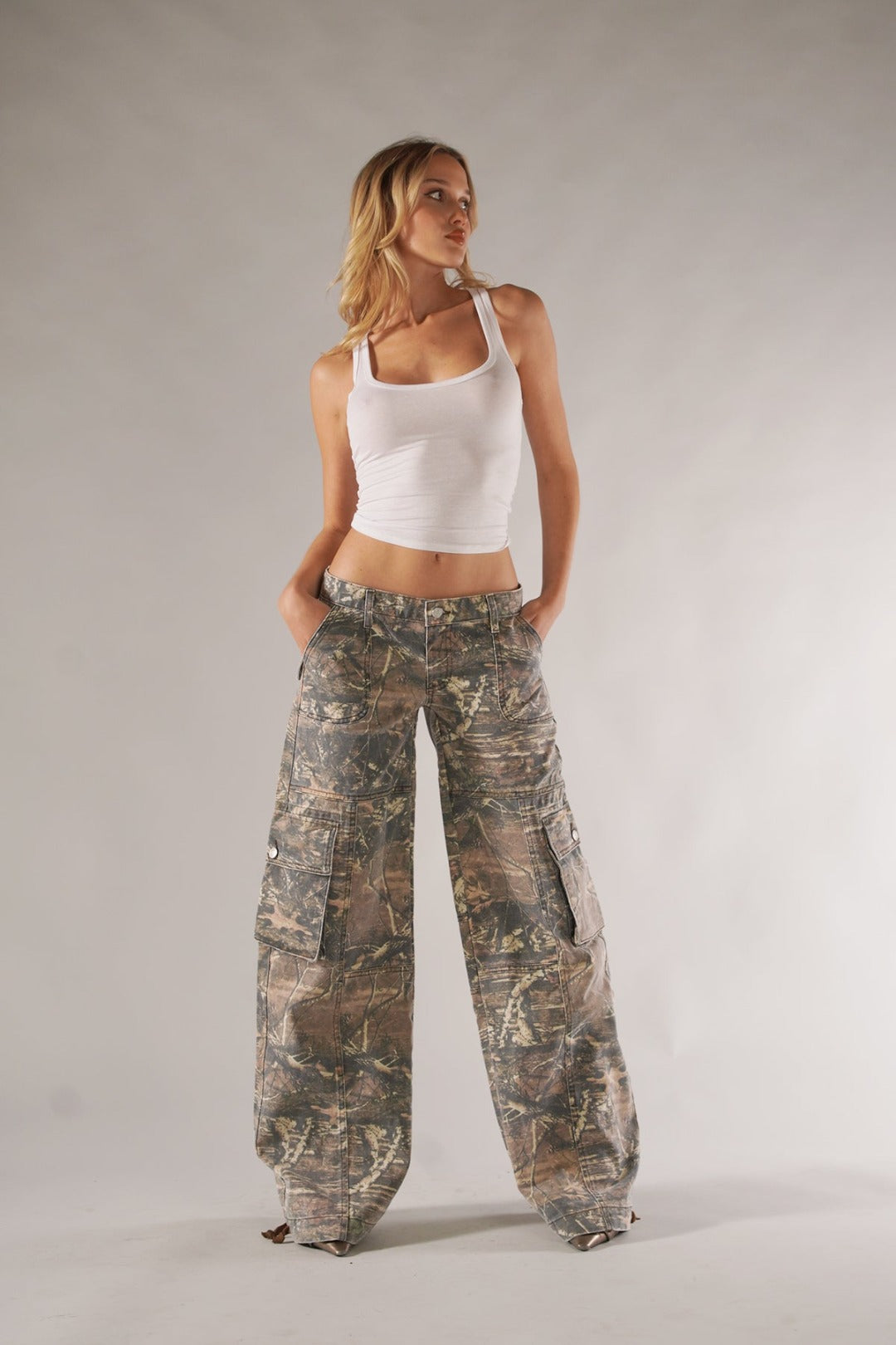 Nina | Camo Cargo broek