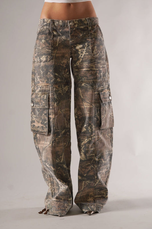 Nina | Camo Cargo broek