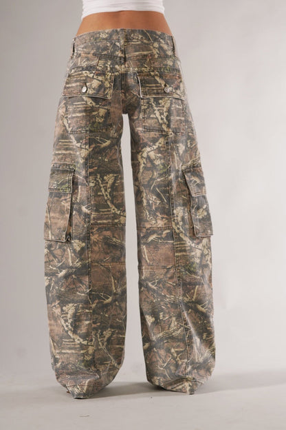 Nina | Camo Cargo broek