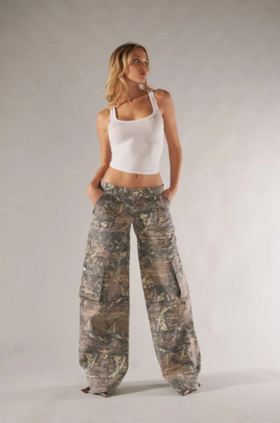 Nina | Camo Cargo broek